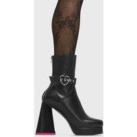 Lamoda Women's All Yours BlackStretch Platform Ankle Boots Trendy Everyday Style in Black | Size: 9