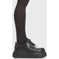 Lamoda Women's Get It Right Black Chunky Platform Heels Stylish Trendy Party Shoes | Size: 5