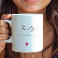Aye Do Gifts Women's Personalised Thirty Birthday Mug Gift in White