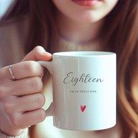 Aye Do Gifts Women's Personalised Eighteen Birthday Mug Gift in White