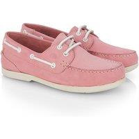 CATESBY ENGLAND Women's Pippaa Premium Leather Boat Shoes in Pink | Size: 7