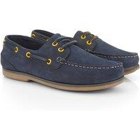 CATESBY ENGLAND Women's Pippaa Premium Leather Boat Shoes in Dark Indigo | Size: 7