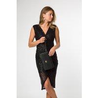 Pure Luxuries London Women's 'Clarissa' Leather Clutch Bag in Black