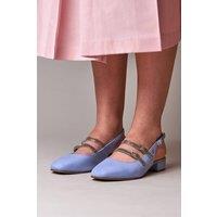 Moshulu Women's 'Haruka' Two-toned Slingback Shoes in Light Blue | Size: 6.5
