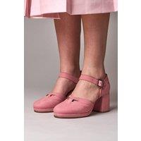 Moshulu Women's 'Hazumi' Chunky Heeled Shoes in Pale Pink | Size: 6