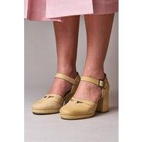 Moshulu Women's 'Hazumi' Chunky Heeled Shoes in Yellow | Size: 6