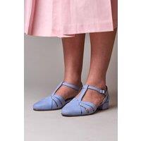 Moshulu Women's 'Sayuri' Vintage Style Shoes in Light Blue | Size: 6.5