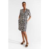 Hobbs London Women's Lucille V-Neck Shift Dress in Black | Size: 8