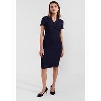Hobbs London Women's Beck Wrap Dress in Dark Navy | Size: 8
