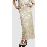Hobbs London Women's Marlowe Sequin Skirt in Metallic Silver | Size: 14