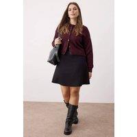 WOVCOR Women's High Waist A-Line Mini Skirt with Clean Minimal Finish in Black | Size: XL