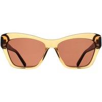 DKNY Women's Cat Eye Crystal Amber Brown DK535S