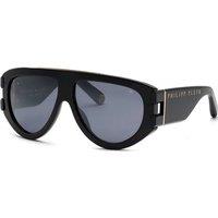 Philipp Plein Men's SPP127M-60700G Shield Sunglasses in Black