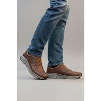 CATESBY ENGLAND Men's Graham Leather Casual Trainers in Brown | Size: 7