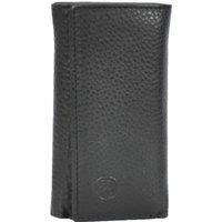House of Leather Men's Leather Large Size Tri-Fold Wallet Key Case Cosen in Black