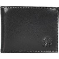 House of Leather Men's Leather Bi-Fold Wallet Clip Holder Byala in Black