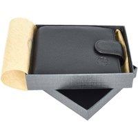 House of Leather Men's Mens Leather Bifold Wallet Tempe in Black