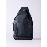 Lakeland Leather Men's 'Explorer' Leather Sling Bag in Black