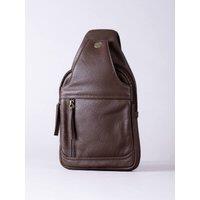 Lakeland Leather Men's 'Explorer' Leather Sling Bag in Brown