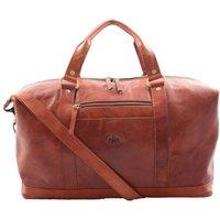 House of Leather Men's Mens Leather Travel Holdall Bag Texas in Tan