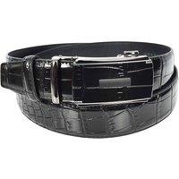 House of Leather Men's Mens Leather Adjustable Ratchet Buckle Belt Whistler in Black | Size: 38R