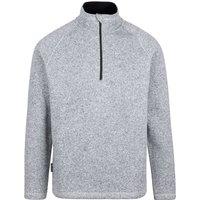 Trespass Men's Corsham Marl Half Zip Fleece Top in Grey | Size: Medium