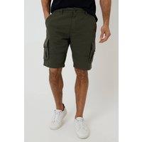 Threadbare Men's Cotton 'Manchester' Cargo Shorts in Green | Size: 38R