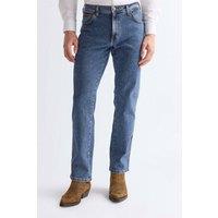 Wrangler Men's Texas Regular Fit Jeans Stonewash in Blue | Size: 32R