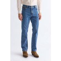 Wrangler Men's Texas Regular Fit Jeans Vintage Stonewash in Blue | Size: 32R