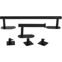 Living and Home 5-Piece 304 Stainless Steel Bathroom Hardware Set in Black