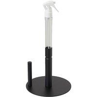 Living and Home 2-in-1 Countertop Toilet Roll Holder with Spray Bottle in Black