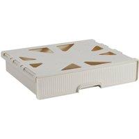 Living and Home Under Desk Hidden Drawer Storage Organiser Pull-out Storage Box in Off-White