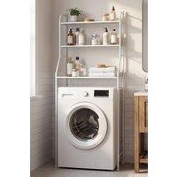 Living and Home 3-Tier Over The Washer and Dryer Storage Rack in White