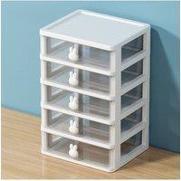 Living and Home Multi-Layered Desk Storage Box Organiser in White
