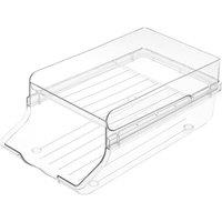 Living and Home 2-tier Fridge Clear Rolling Soda Can Dispenser Box Cold Drink Scrolling Storage Drawer | Size: Large