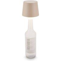 BRILONER Beige Bottle Light USB Rechargeable Table Lamp Dimmable Cordless