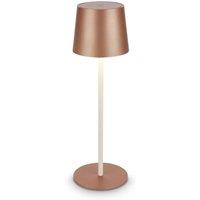BRILONER Coffee LED Table Lamp Rechargeable Light Dimmable Cordless 34.5cm in Brown