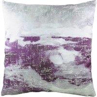 Evans Lichfield Landscape Abstract Hand-Painted Printed Cushion in Silver | Size: 43 cm x 43 cm