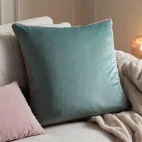 Furn Meridian Velvet Piped Cushion in Pale Blue | Size: 45 cm x 45 cm