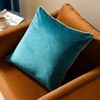Furn Meridian Velvet Piped Cushion in Royal | Size: 45 cm x 45 cm