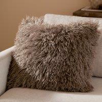 Furn Rowan Faux Fur Cushion in Brown | Size: 50 cm x 50 cm