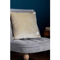 Paoletti Evoke Cut Velvet Cushion in Ivory | Size: 45 cm x 45 cm