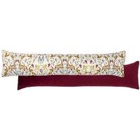 Evans Lichfield Mirrored Stag Watercolour Printed Velvet Draught Excluder in Red