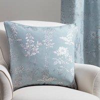 Wylder Nature Sophia Botanical Embroidered Cushion in Blue | Size: 50 cm x 50 cm