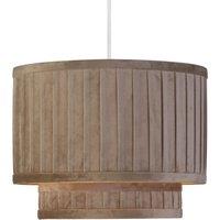 Lighting Collection Taupe 2 Tier 30Cm Velvet Wide Pleat Shade Lamp Shade