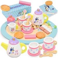 Bluey Wooden Tea Party Set, 20-Piece Pretend Play Set