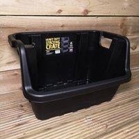Samuel Alexander 36x 59cm Single Heavy Duty Stackable Pick Bin Crate with Handles in Black | Size: 36x 59 cm