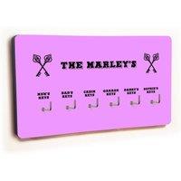Uniqueful Personalised Novelty Purple Cross Keys 6 Hook Key Holder New Home
