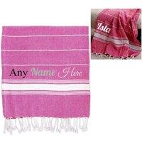 Uniqueful Personalised Turkish Style Cotton Pink Towel for Friend