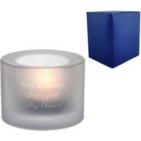 Uniqueful Personalised Chunky White Tealight Holder Birthday Gift for Friend